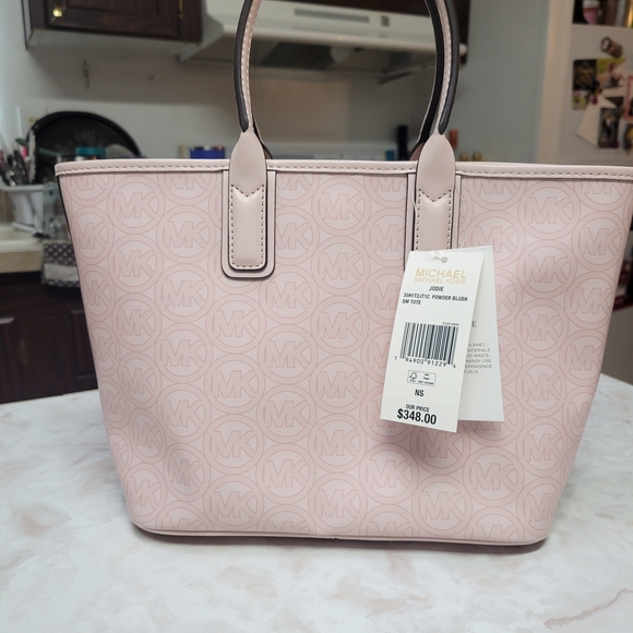 Michael Kors Jodie Small Tote Powder Blush MK Logo NWT - Picture 2 of 12